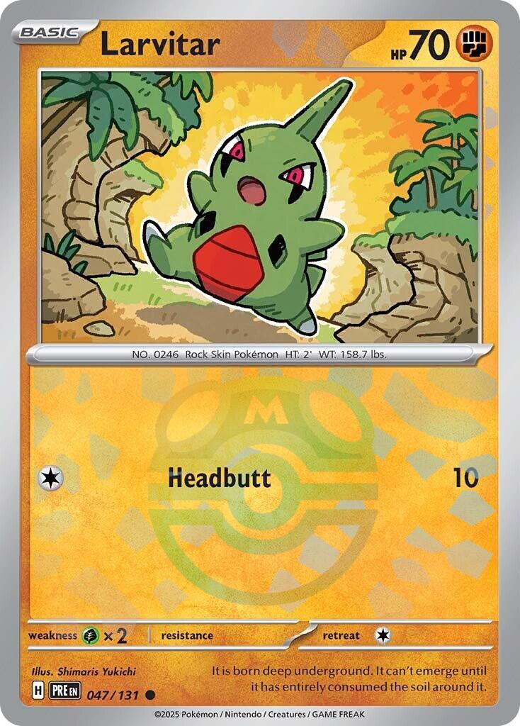 Larvitar (047/131) (Master Ball Pattern) [Scarlet & Violet: Prismatic Evolutions] | Galactic Gamez