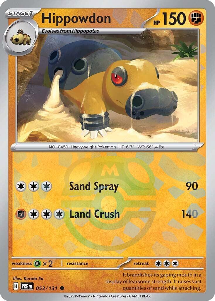 Hippowdon (053/131) (Master Ball Pattern) [Scarlet & Violet: Prismatic Evolutions] | Galactic Gamez