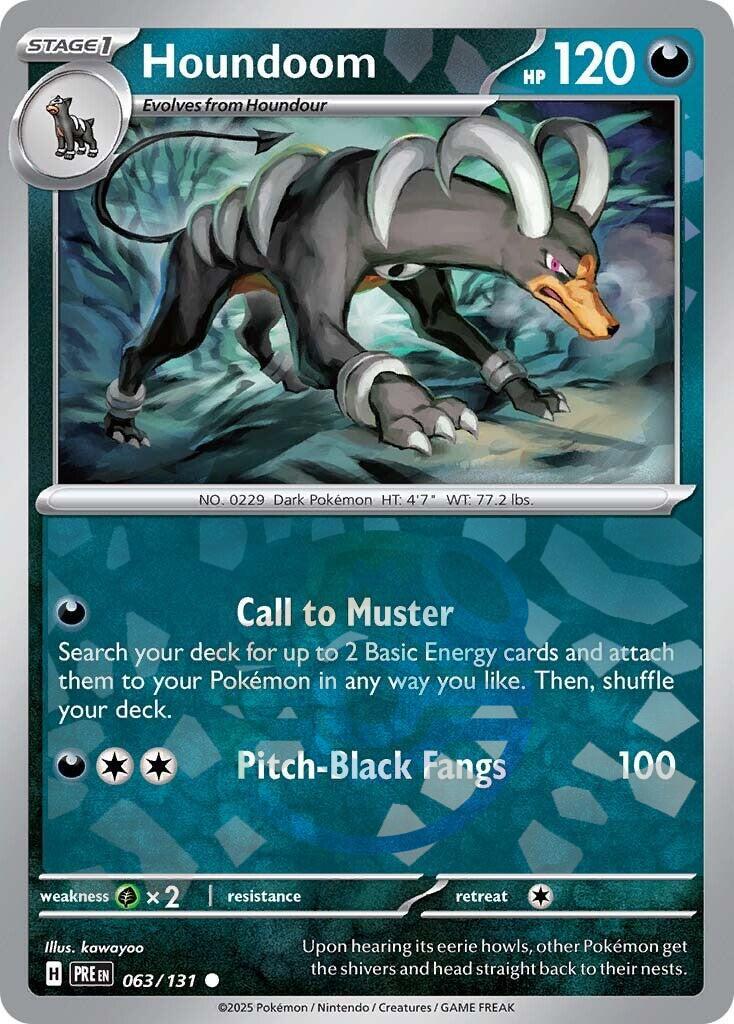 Houndoom (063/131) (Master Ball Pattern) [Scarlet & Violet: Prismatic Evolutions] | Galactic Gamez