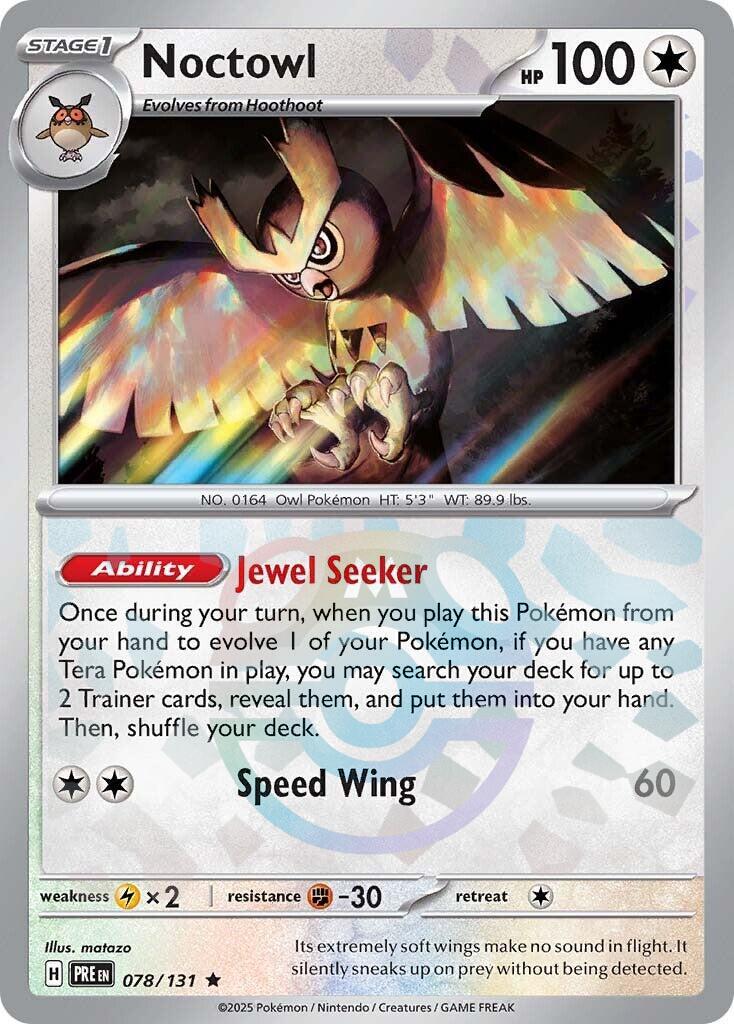 Noctowl (078/131) (Master Ball Pattern) [Scarlet & Violet: Prismatic Evolutions] | Galactic Gamez