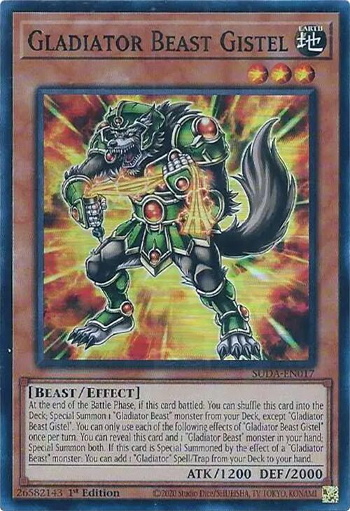 Gladiator Beast Gistel [SUDA-EN017] Super Rare | Galactic Gamez