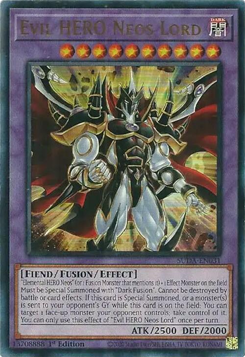 Evil HERO Neos Lord [SUDA-EN031] Ultra Rare | Galactic Gamez