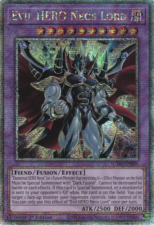 Evil HERO Neos Lord (Quarter Century Secret Rare) [SUDA-EN031] Quarter Century Secret Rare | Galactic Gamez