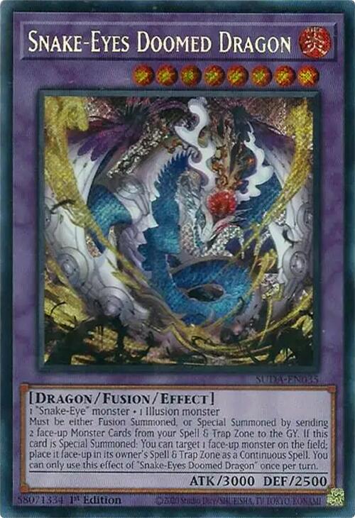 Snake-Eyes Doomed Dragon [SUDA-EN035] Secret Rare | Galactic Gamez