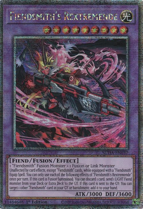 Fiendsmith's Rextremende (Quarter Century Secret Rare) [SUDA-EN037] Quarter Century Secret Rare | Galactic Gamez