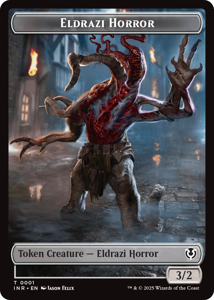 Eldrazi Horror // Human Soldier (0003) Double-Sided Token [Innistrad Remastered Tokens] | Galactic Gamez