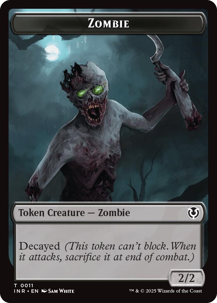 Zombie (0011) // Zombie (0012) Double-Sided Token [Innistrad Remastered Tokens] | Galactic Gamez