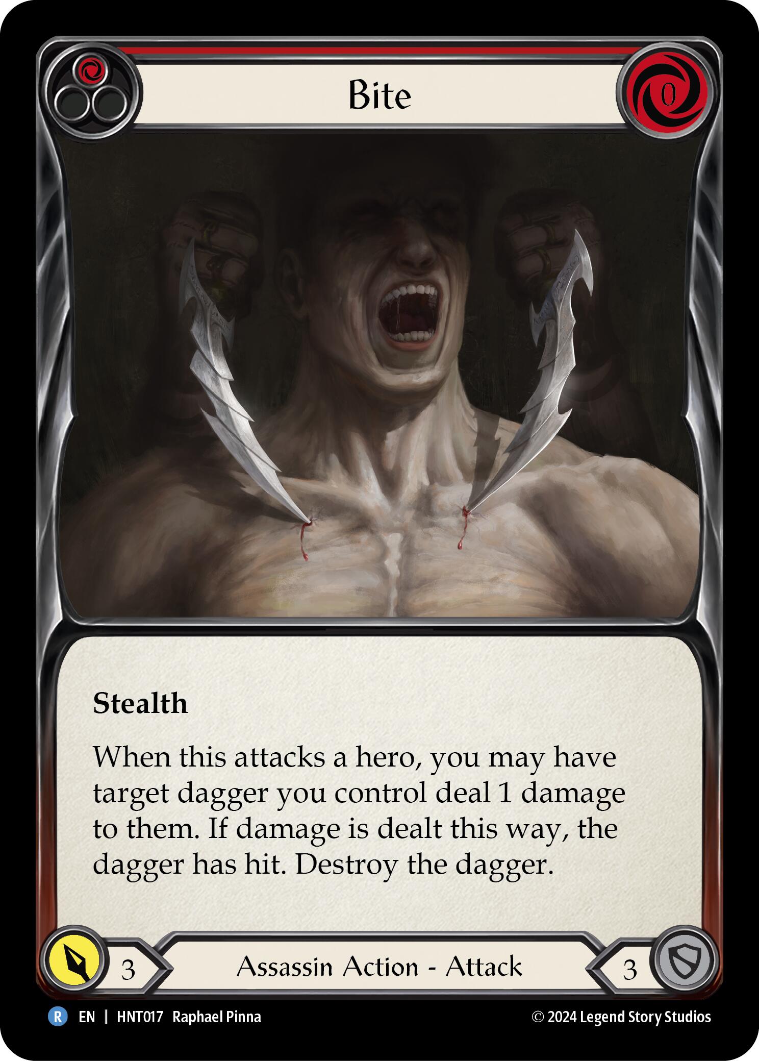 Bite (Red) [HNT017] (The Hunted)  Rainbow Foil | Galactic Gamez