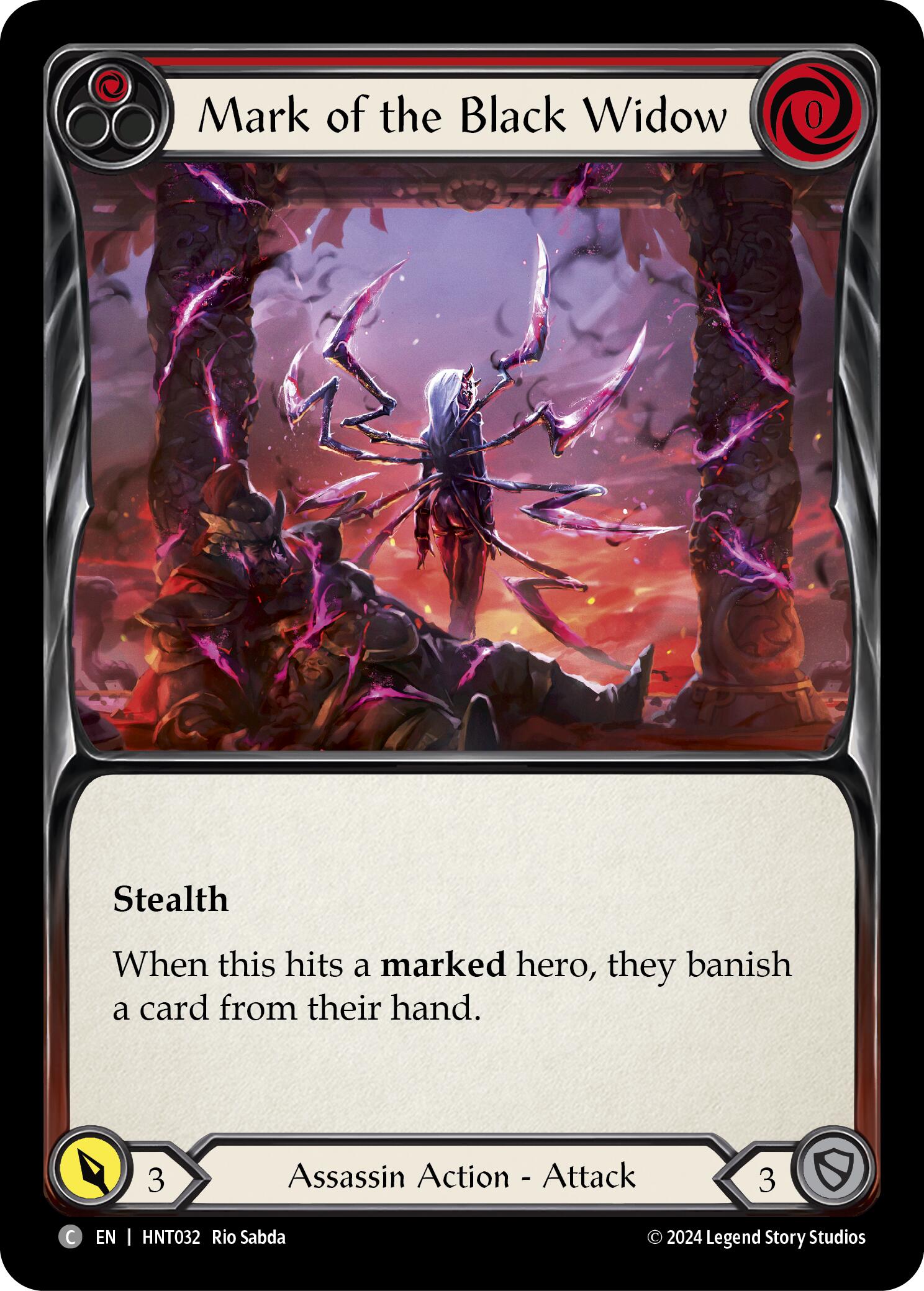 Mark of the Black Widow (Red) [HNT032] (The Hunted)  Rainbow Foil | Galactic Gamez