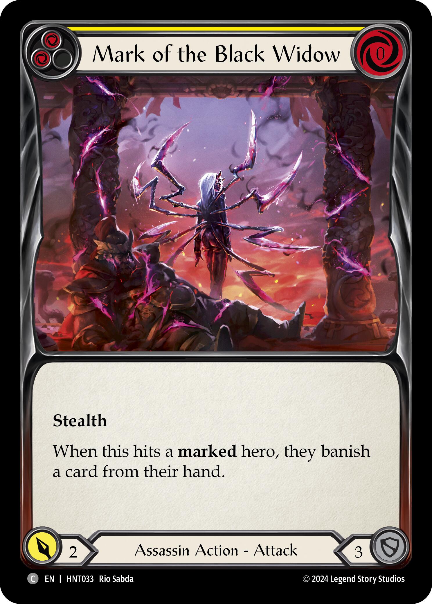 Mark of the Black Widow (Yellow) [HNT033] (The Hunted) | Galactic Gamez