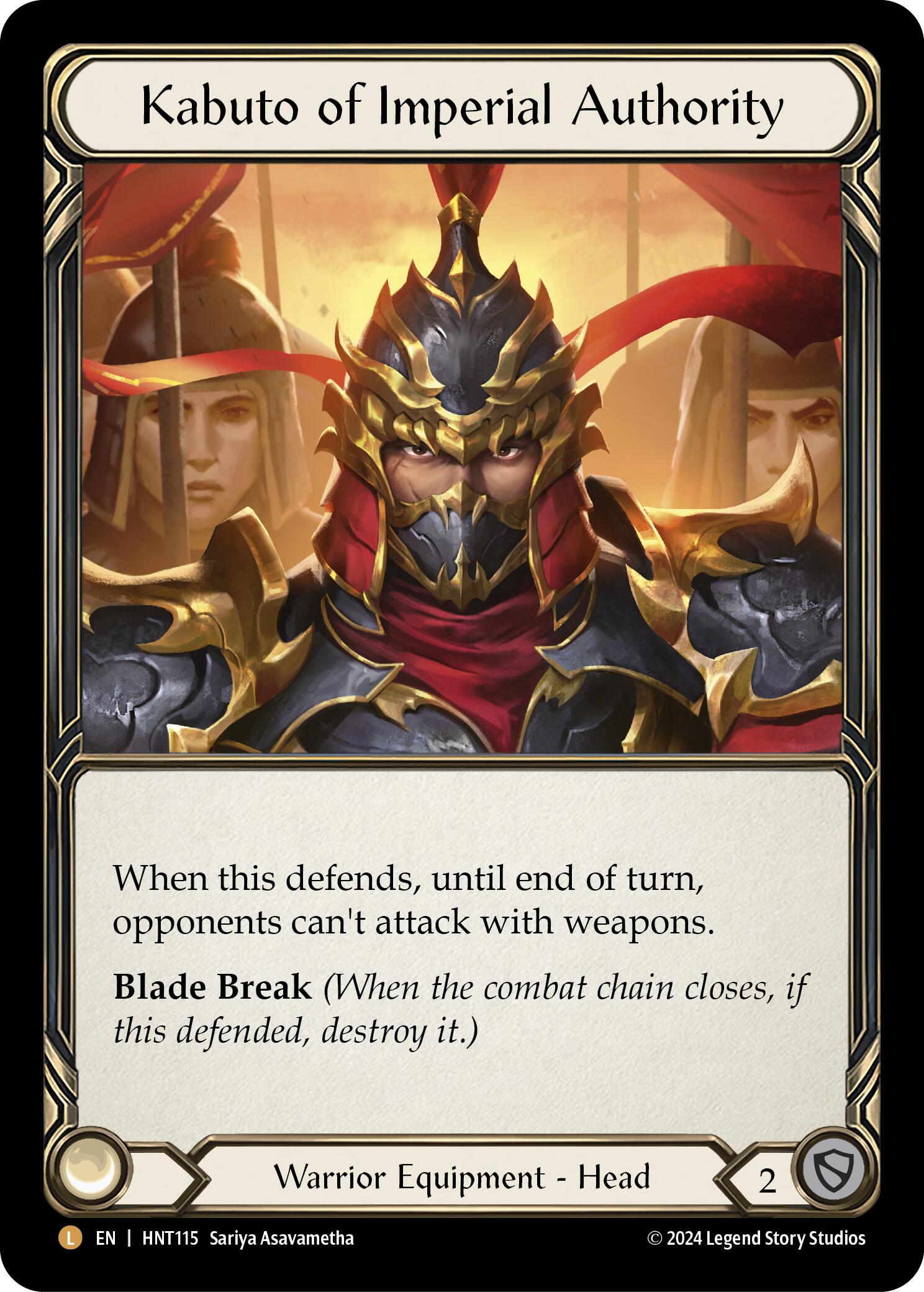 Kabuto of Imperial Authority [HNT115] (The Hunted)  Rainbow Foil | Galactic Gamez
