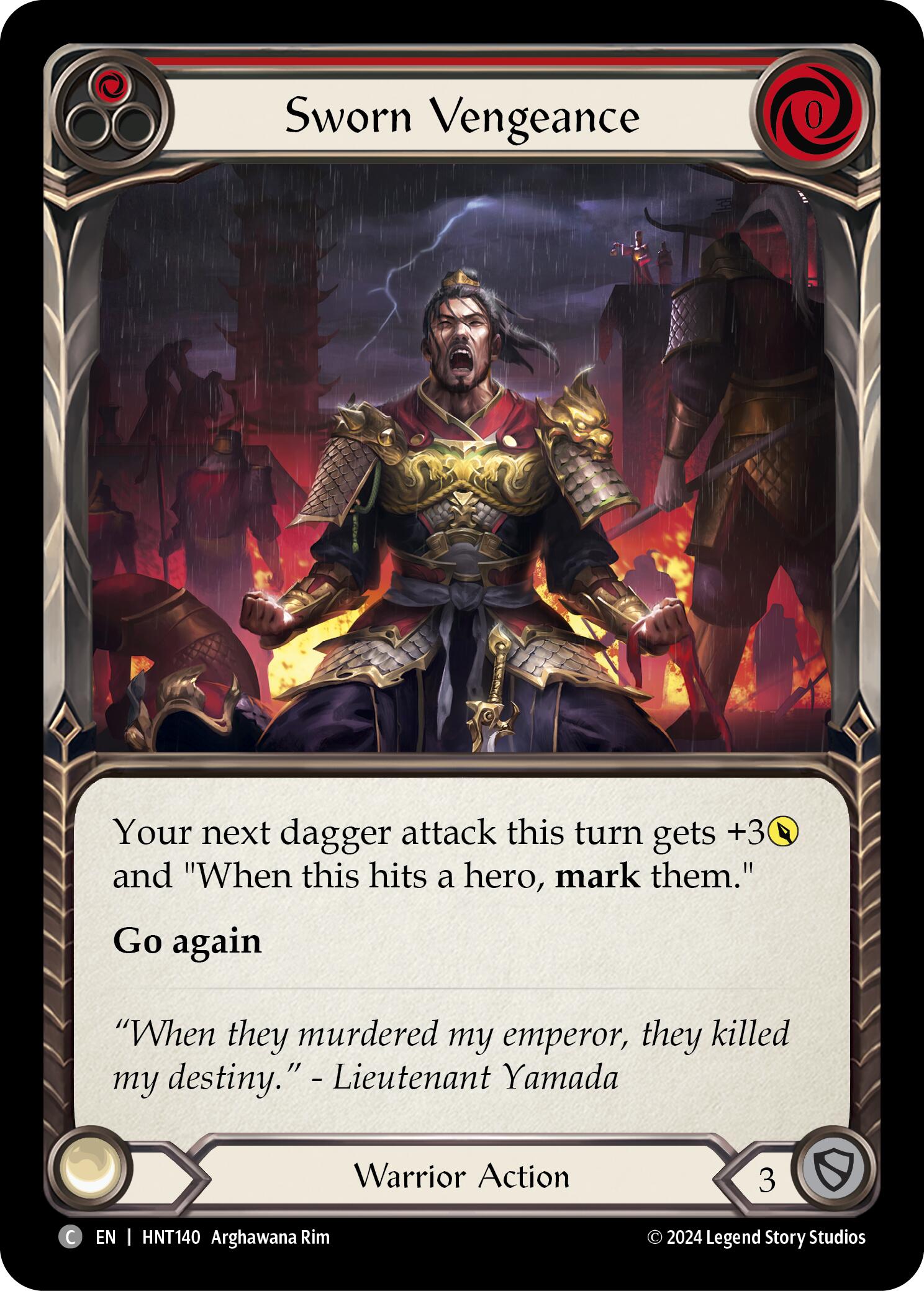 Sworn Vengeance (Red) [HNT140] (The Hunted) | Galactic Gamez