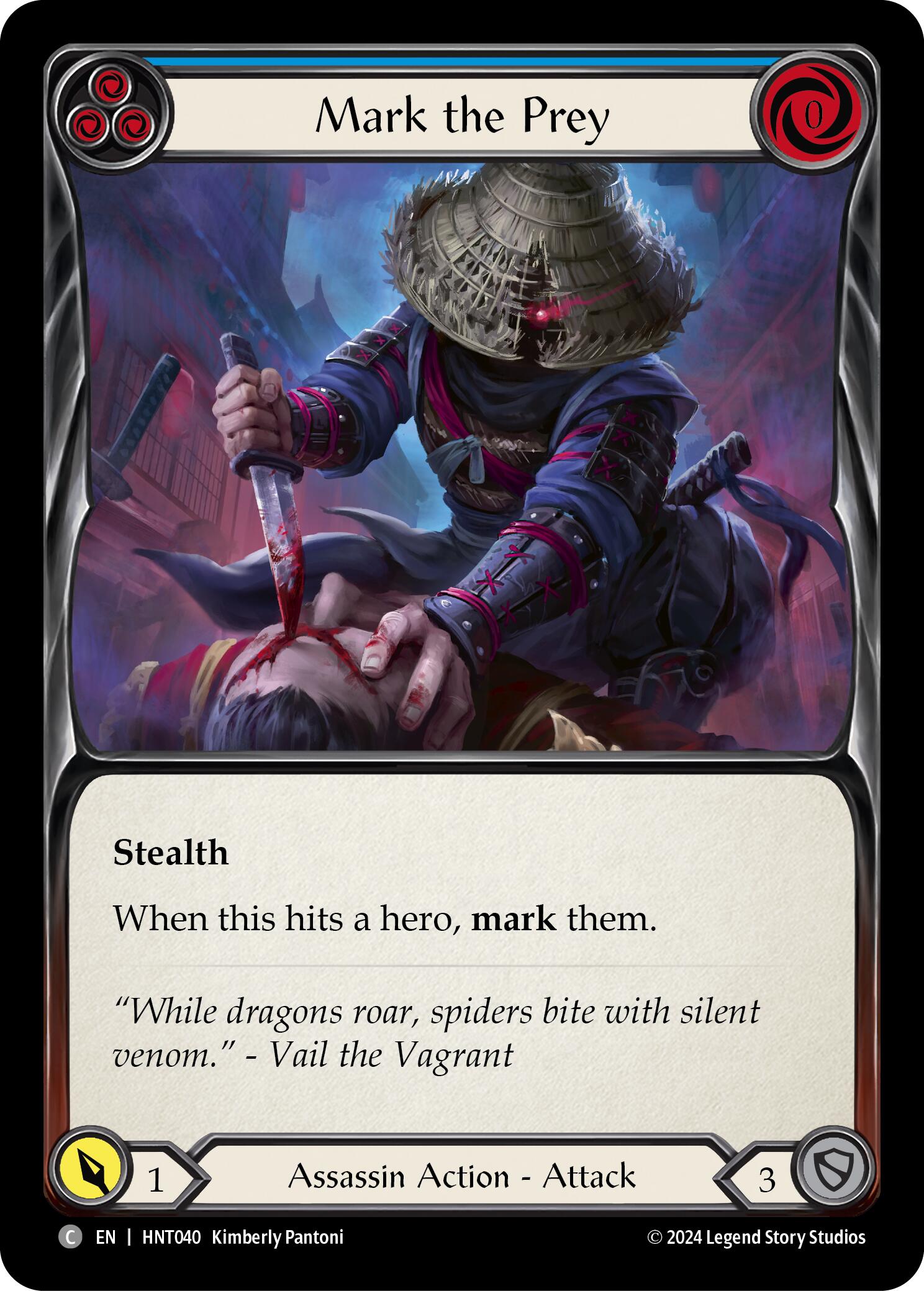 Mark the Prey (Blue) [HNT040] (The Hunted)  Rainbow Foil | Galactic Gamez