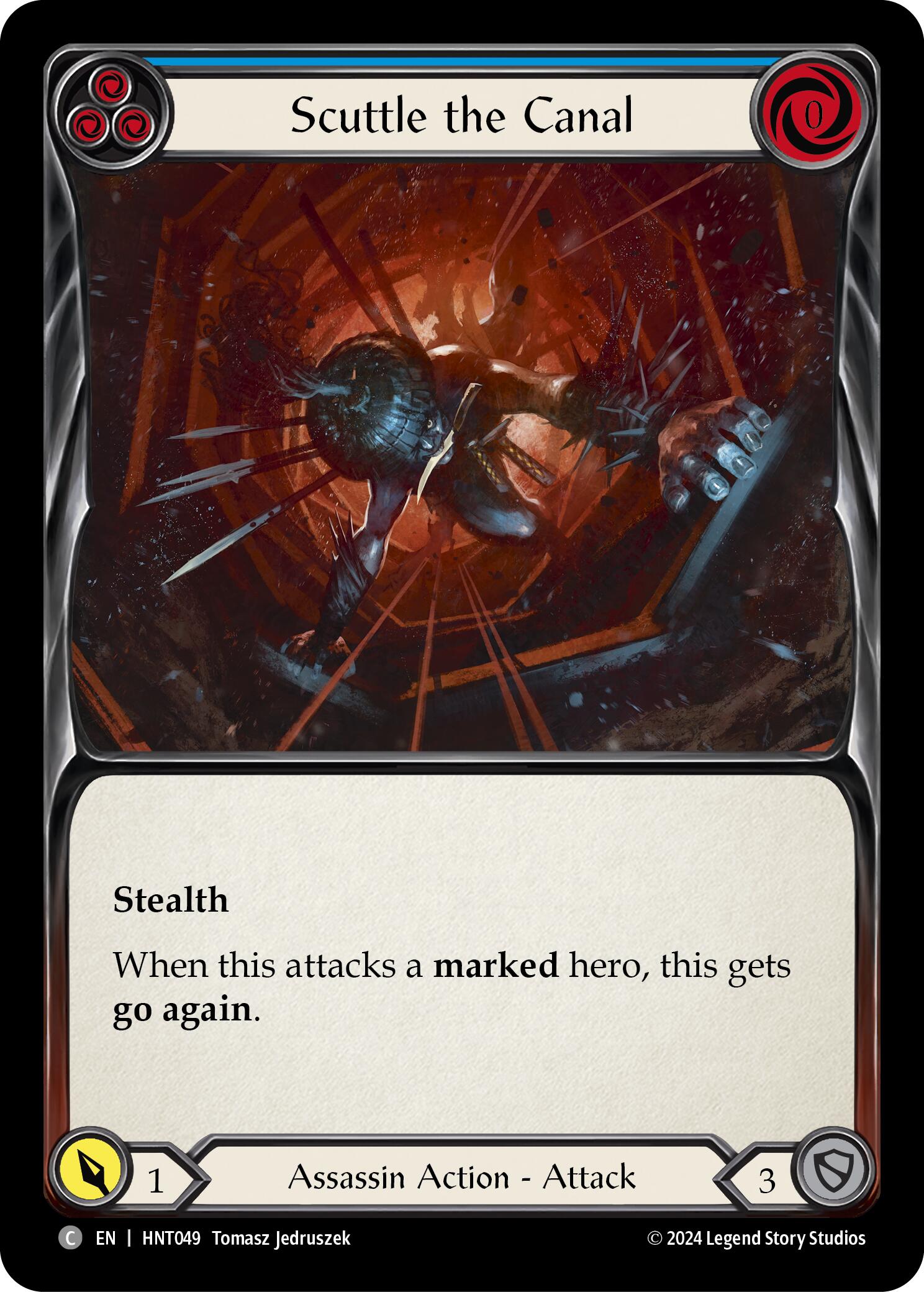 Scuttle the Canal (Blue) [HNT049] (The Hunted)  Rainbow Foil | Galactic Gamez