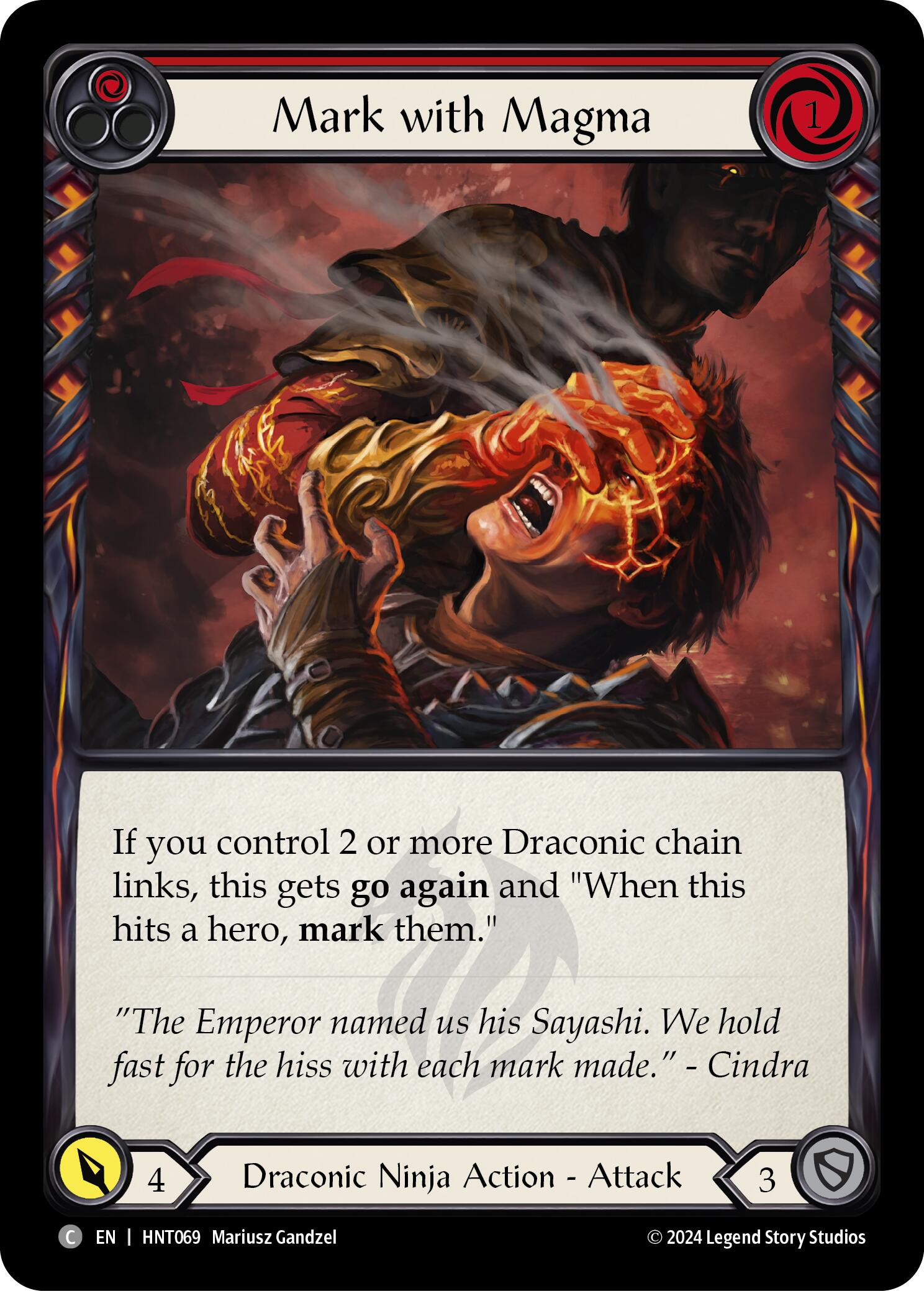 Mark with Magma (Red) [HNT069] (The Hunted) | Galactic Gamez