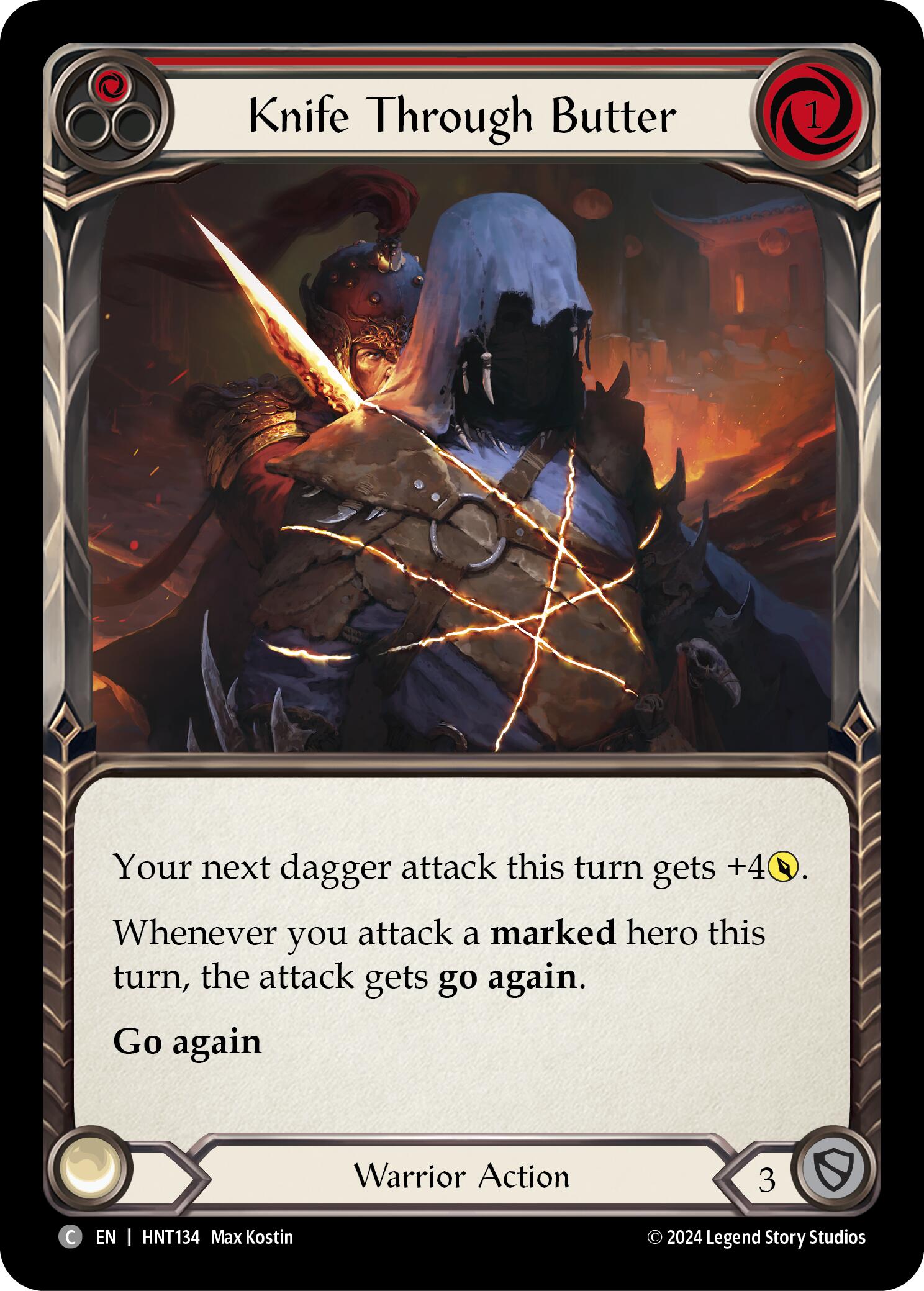 Knife through Butter (Red) [HNT134] (The Hunted) | Galactic Gamez