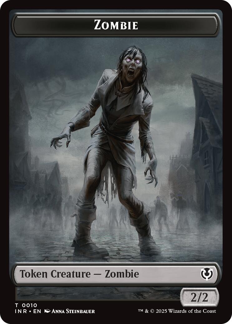 Zombie (0010) // Blood Double-Sided Token [Innistrad Remastered Tokens] | Galactic Gamez