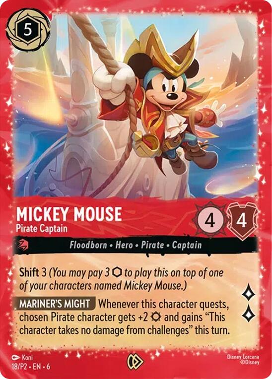 Mickey Mouse - Pirate Captain (18) [Promo Cards] | Galactic Gamez