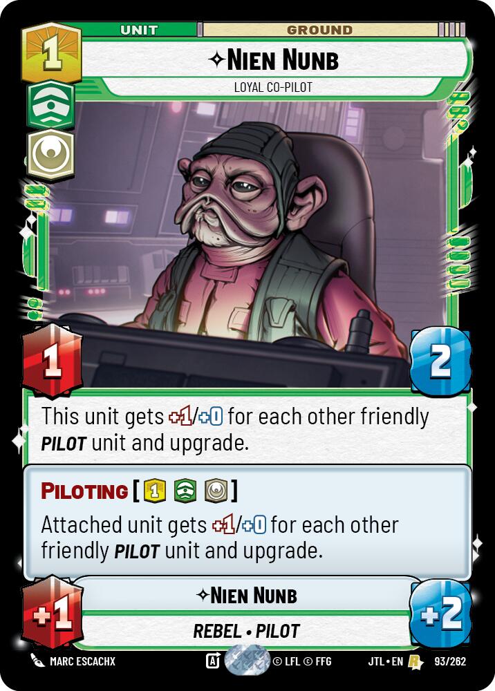 Nien Nunb - Loyal Co-Pilot (093/262) (093/257) [Jump to Lightspeed] | Galactic Gamez