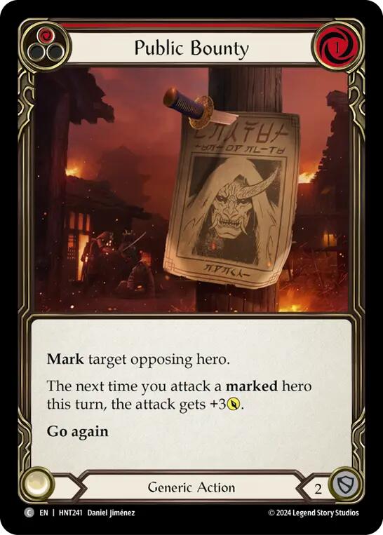 Public Bounty (Red) [HNT241] (The Hunted) | Galactic Gamez