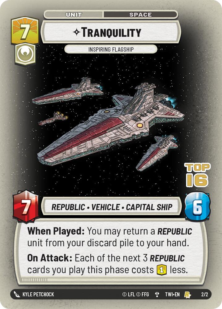 Tranquility - Inspiring Flagship (2/2) (Top 16) (2/2) [Store Showdown Promos] | Galactic Gamez