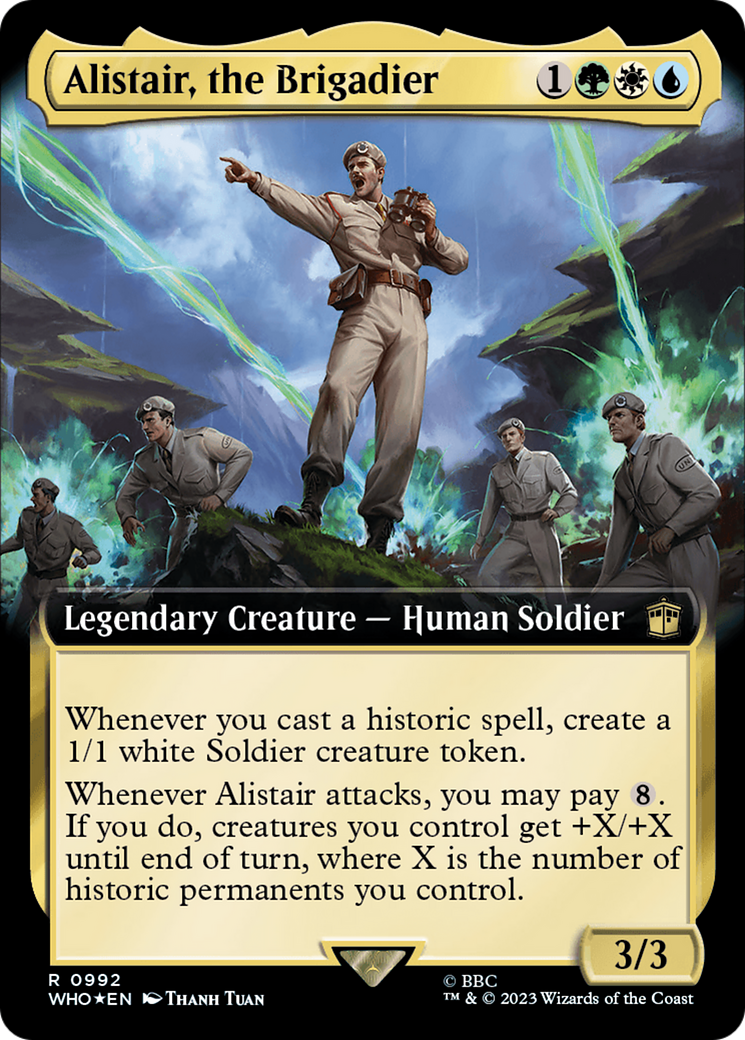 Alistair, the Brigadier (Extended Art) (Surge Foil) [Doctor Who] | Galactic Gamez