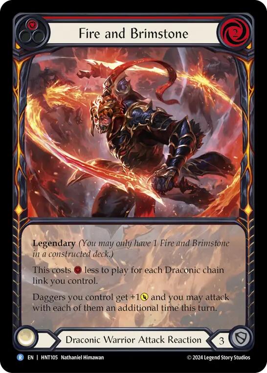 Fire and Brimstone (Extended Art) [HNT105] (The Hunted)  Rainbow Foil | Galactic Gamez