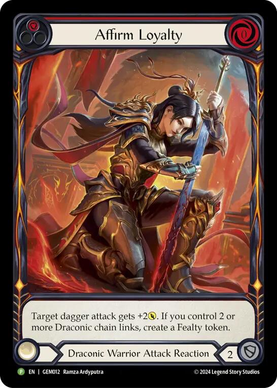 Affirm Loyalty [GEM012] (GEM Pack 1)  Rainbow Foil | Galactic Gamez