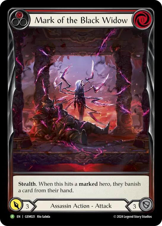 Mark of the Black Widow [GEM021] (GEM Pack 1)  Rainbow Foil | Galactic Gamez