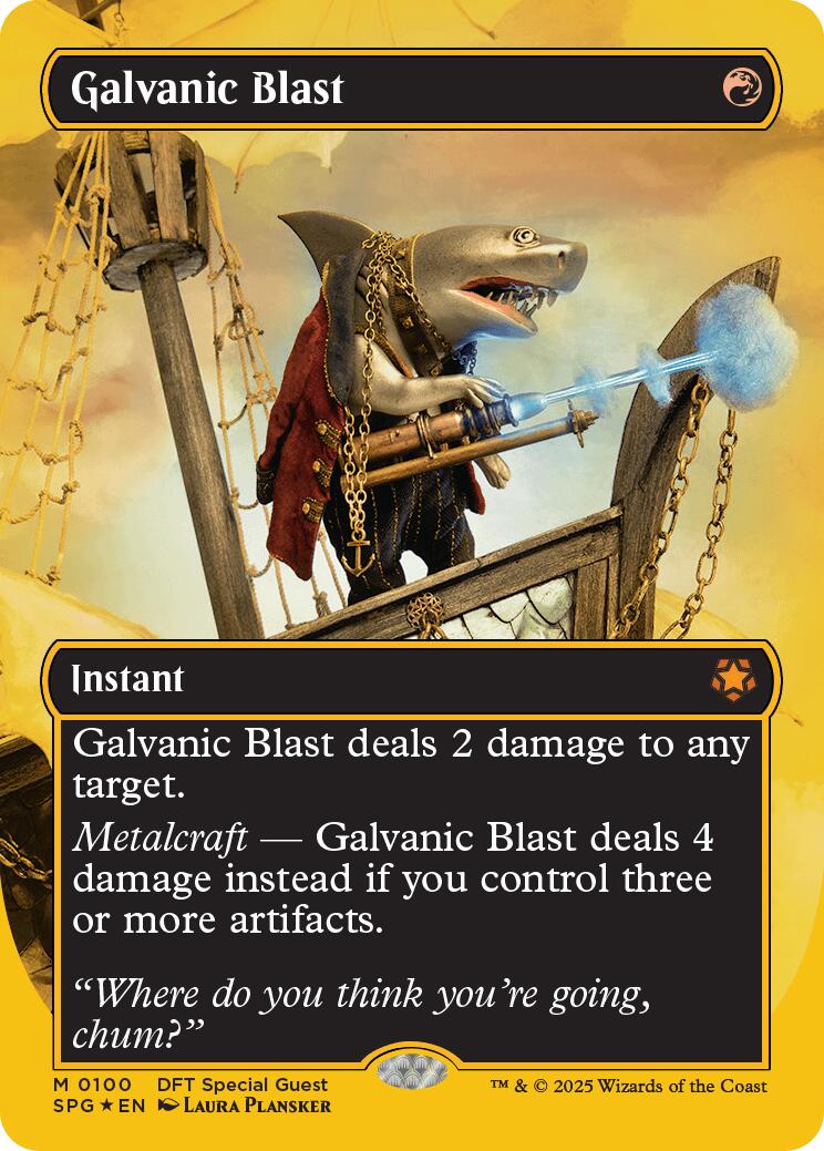 Galvanic Blast (Borderless) (First-Place Foil) [Aetherdrift Special Guests] | Galactic Gamez