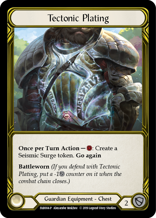 Tectonic Plating [FAB004-P] (Promo)  1st Edition Cold Foil - Golden | Galactic Gamez