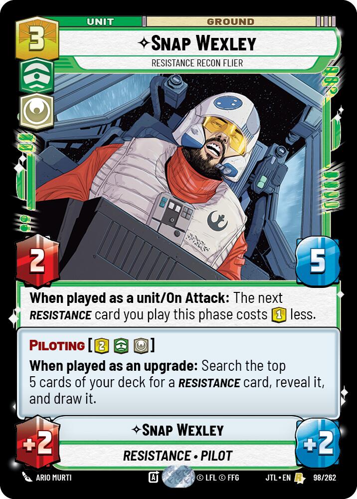 Snap Wexley - Resistance Recon Flier (098/262) (098/257) [Jump to Lightspeed] | Galactic Gamez