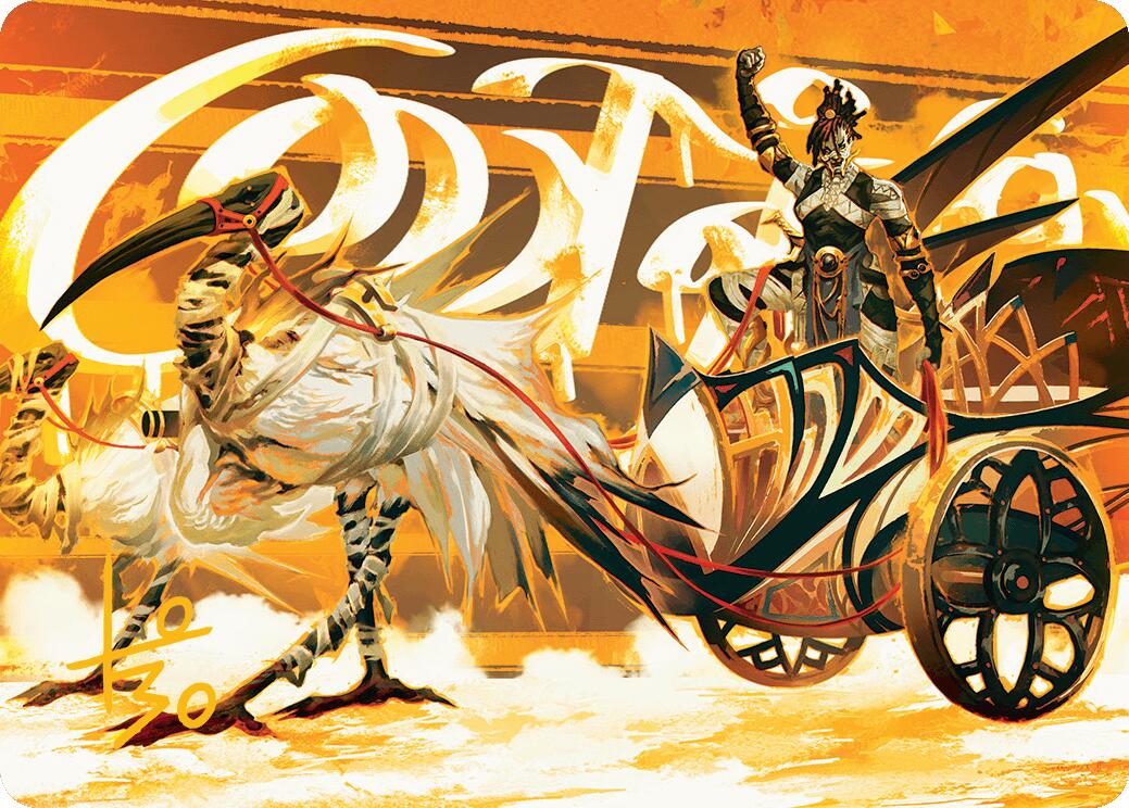 Skyseer's Chariot Art Card (Gold-Stamped Signature) [Aetherdrift Art Series] | Galactic Gamez