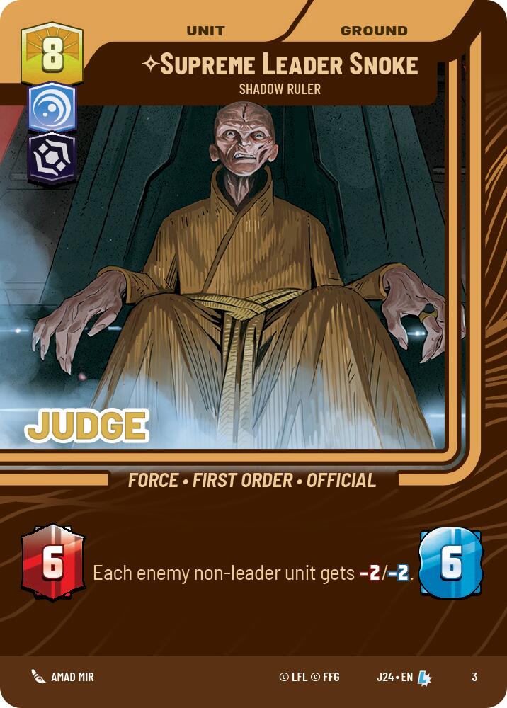Supreme Leader Snoke - Shadow Ruler (3) (3) [Judge Promos] | Galactic Gamez