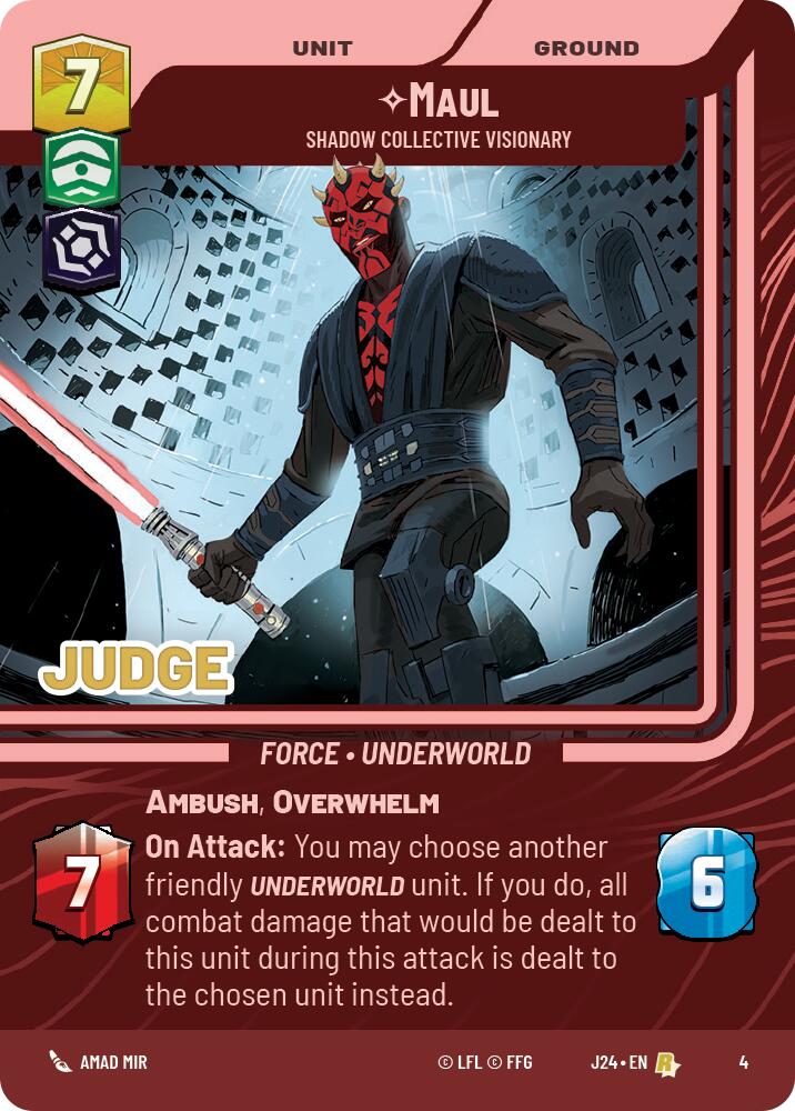 Maul - Shadow Collective Visionary (4) (4) [Judge Promos] | Galactic Gamez