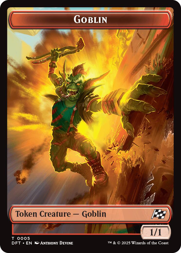 Goblin // Thopter (0010) Double-Sided Token [Aetherdrift Tokens] | Galactic Gamez