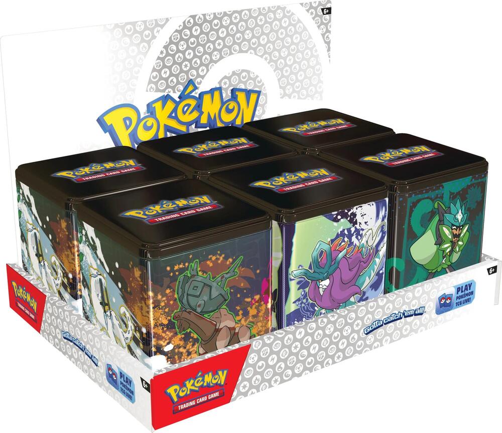 Pokemon Stacking Tins: Treasures of Ruin-Paradox Pokémon-Ogerpon Display | Galactic Gamez