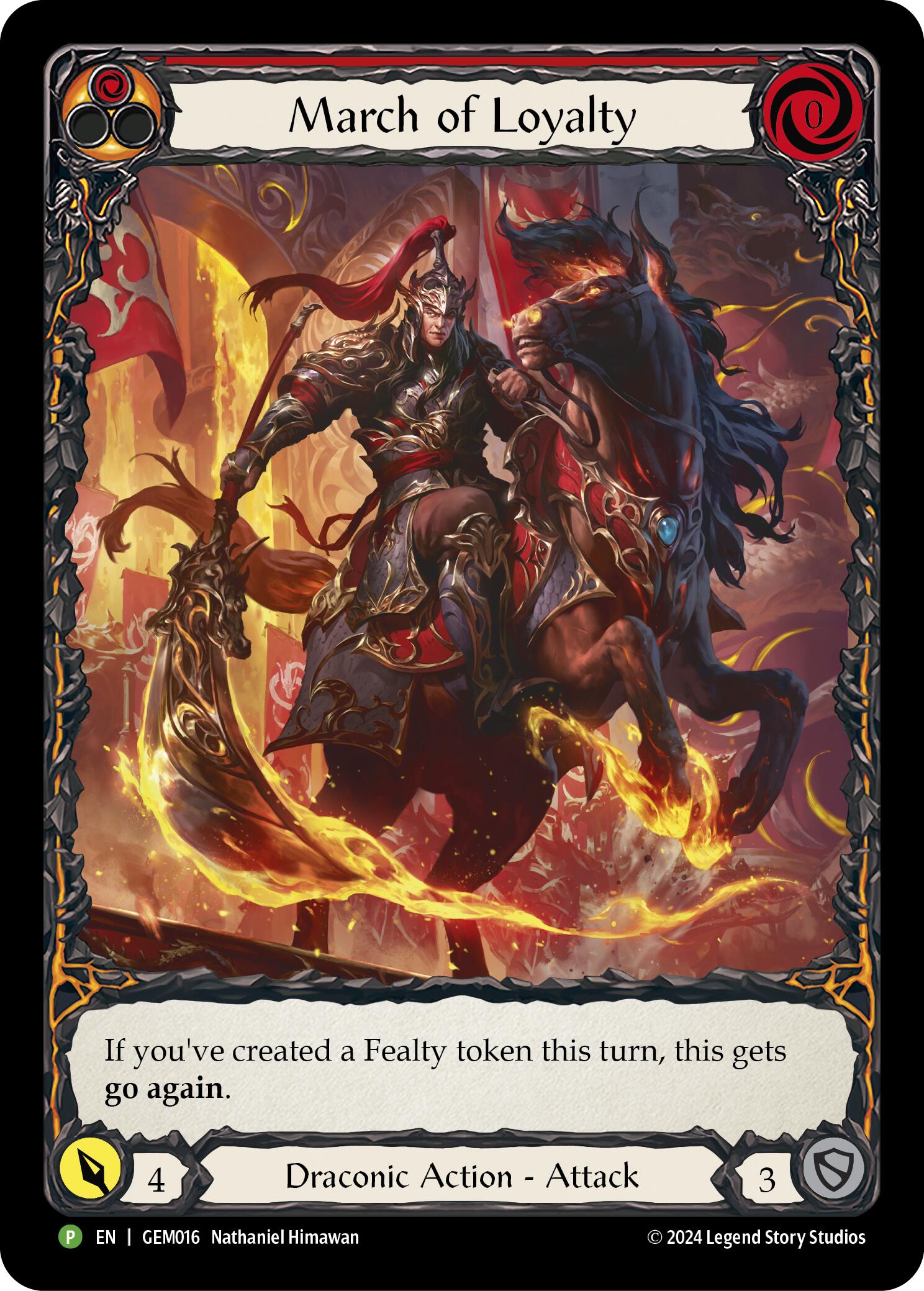 March of Loyalty (Red) [GEM016] (GEM Pack 1)  Rainbow Foil | Galactic Gamez