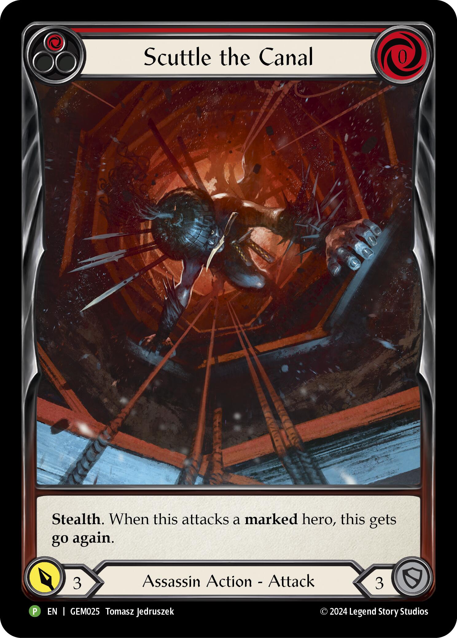 Scuttle the Canal (Red) [GEM025] (GEM Pack 1)  Rainbow Foil | Galactic Gamez