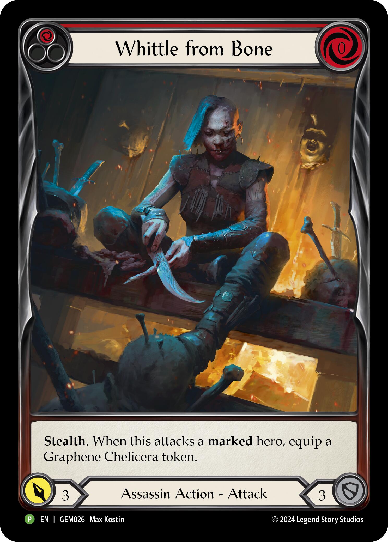 Whittle from Bone (Red) [GEM026] (GEM Pack 1)  Rainbow Foil | Galactic Gamez