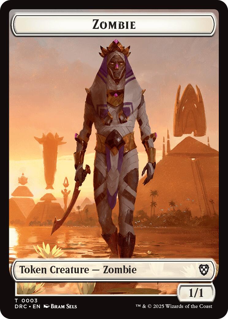 Angel of Sanctions // Zombie (0003) Double-Sided Token [Aetherdrift Tokens] | Galactic Gamez