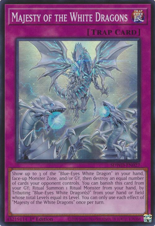 Majesty of the White Dragons [SDWD-EN027] Super Rare | Galactic Gamez