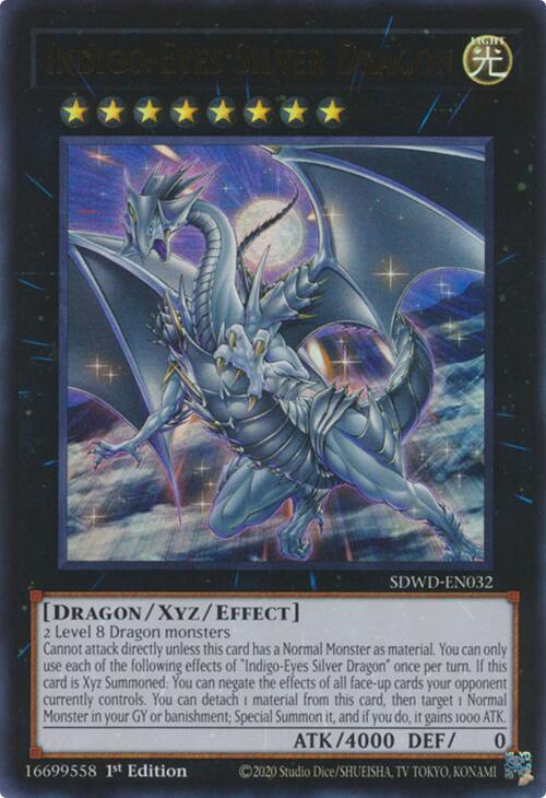 Indigo-Eyes Silver Dragon [SDWD-EN032] Ultra Rare | Galactic Gamez