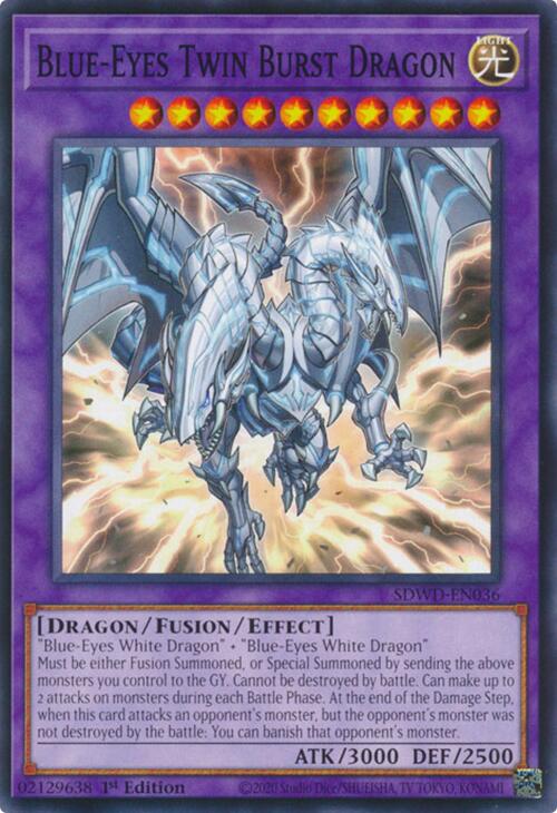 Blue-Eyes Twin Burst Dragon [SDWD-EN036] Common | Galactic Gamez