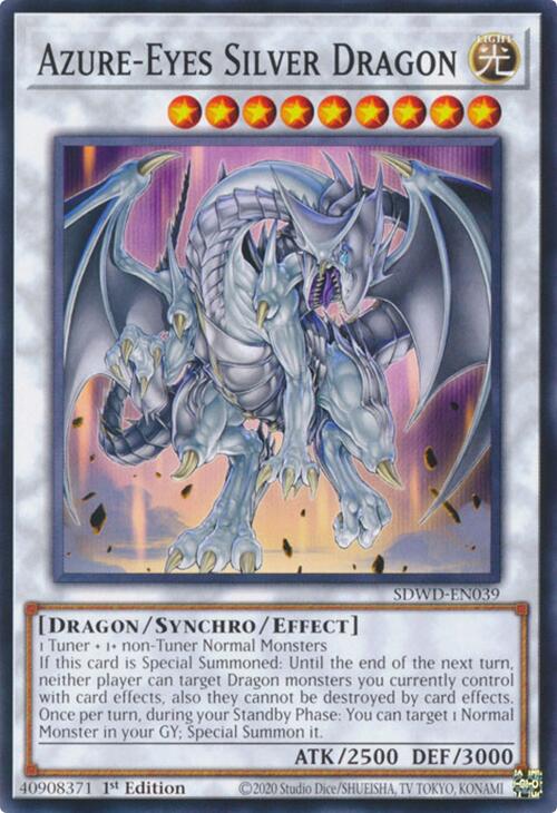 Azure-Eyes Silver Dragon [SDWD-EN039] Common | Galactic Gamez