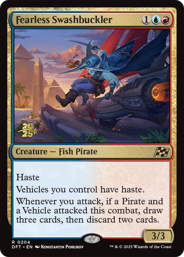 Fearless Swashbuckler [Aetherdrift Prerelease Promos] | Galactic Gamez