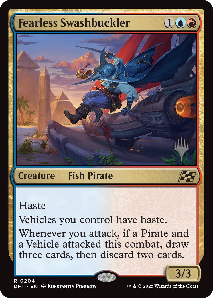Fearless Swashbuckler (Promo Pack) [Aetherdrift Promos] | Galactic Gamez
