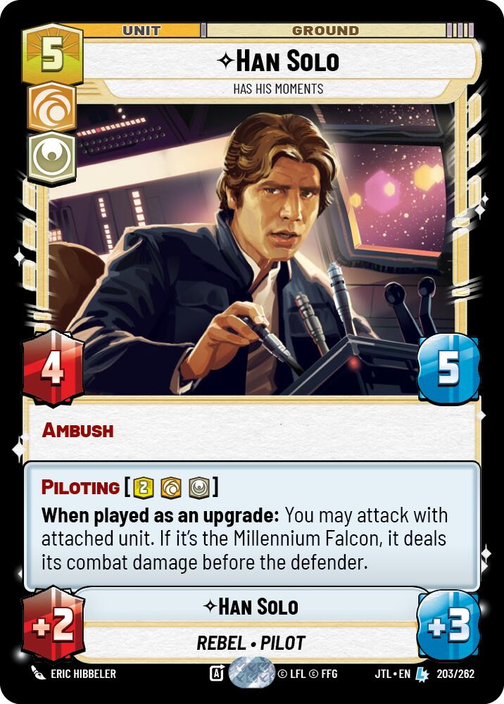 Han Solo - Has His Moments (203/262) (203/257) [Jump to Lightspeed] | Galactic Gamez