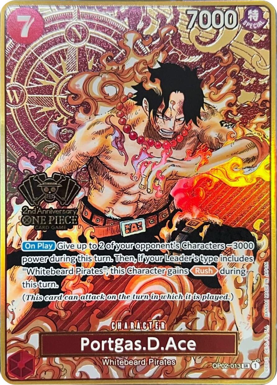 Portgas.D.Ace (Japanese Version 2nd Anniversary Set) [One Piece Promotion Cards] | Galactic Gamez