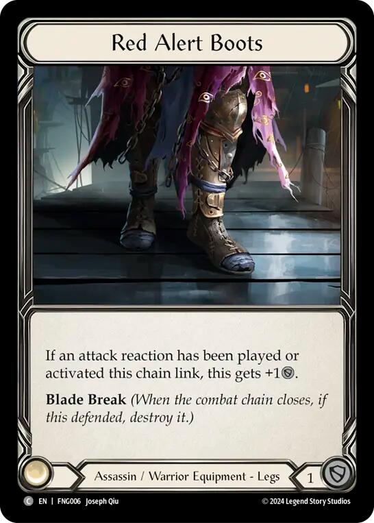 Red Alert Boots [FNG006] (The Hunted Fang Blitz Deck) | Galactic Gamez